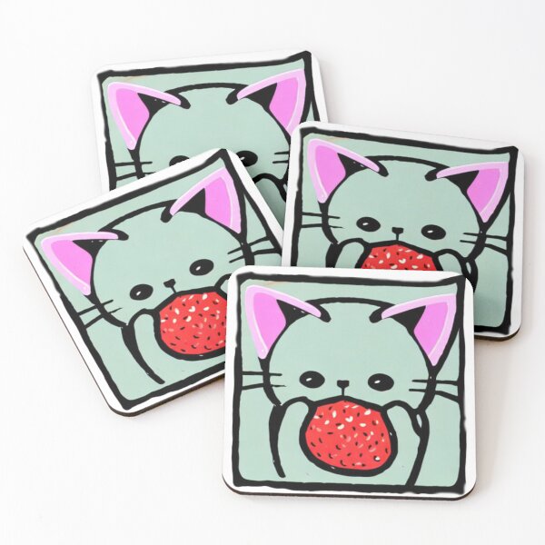 Item preview, Cat Eating Strawberry 01 designed and sold by CheeseBlueprint.