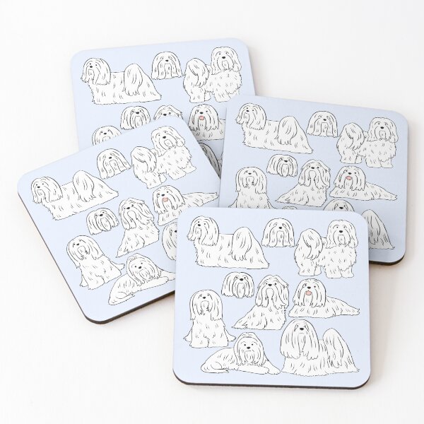 Item preview, lhasa apso cute illustration pattern  designed and sold by Yarafantasyart.