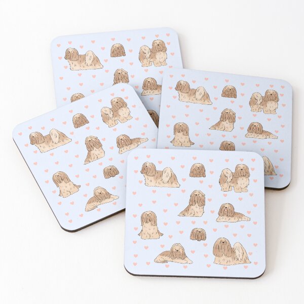Item preview, lhasa apso cute illustration pattern  designed and sold by Yarafantasyart.
