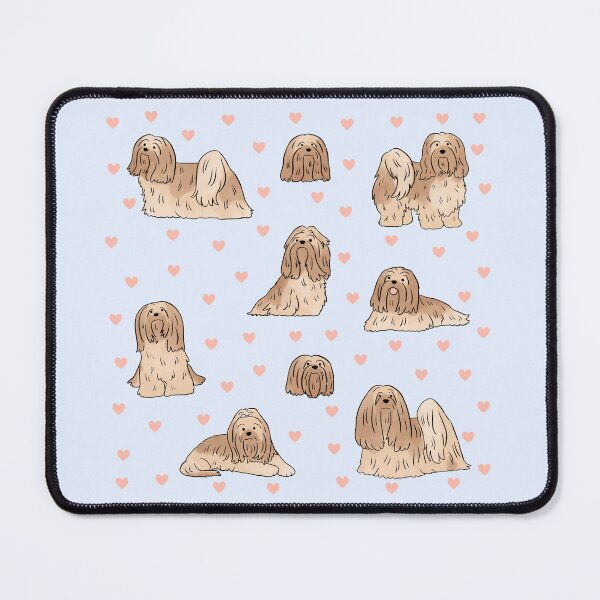 Item preview, lhasa apso cute illustration pattern designed and sold by Yarafantasyart.