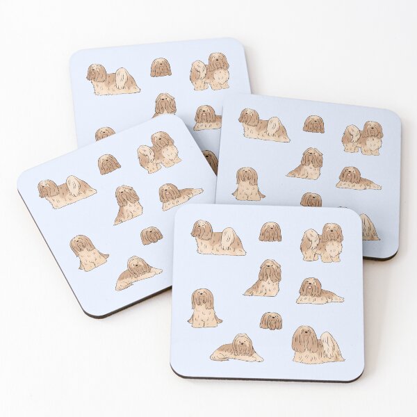 Item preview, lhasa apso cute illustration pattern  designed and sold by Yarafantasyart.