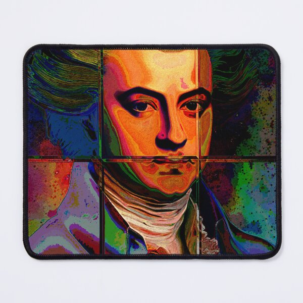 Item preview, *AMAZING PAINTING ABSTRACT PORTRAIT PATCHWORK OF WOLFGANG-AMADEUS MOZART - GENIUS MUSICIAN-COMPOSER* designed and sold by Ralek.