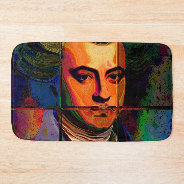 Item preview, *AMAZING PAINTING ABSTRACT PORTRAIT PATCHWORK OF WOLFGANG-AMADEUS MOZART - GENIUS MUSICIAN-COMPOSER* designed and sold by Ralek.