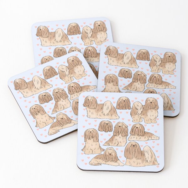 Item preview, lhasa apso cute illustration pattern  designed and sold by Yarafantasyart.