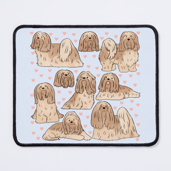 Item preview, lhasa apso cute illustration pattern designed and sold by Yarafantasyart.