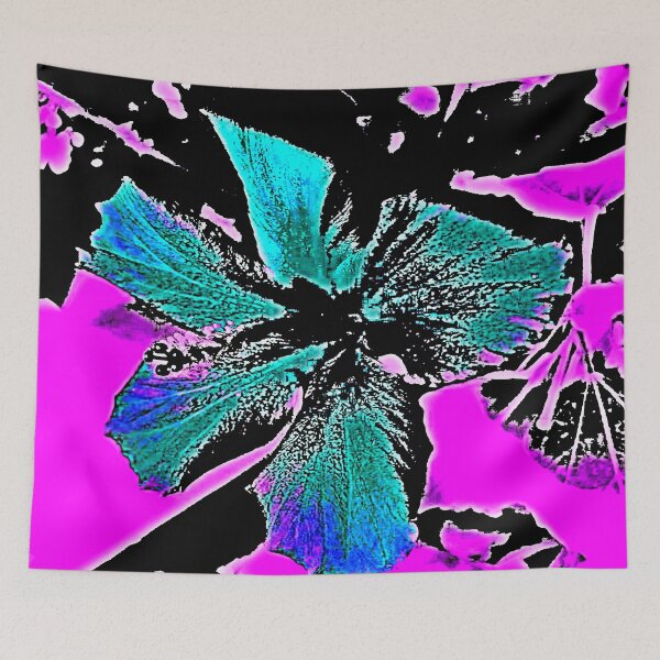 Item preview, Abstract Hibiscus flower in Hot pink & Teal by Iritof designed and sold by iritof.