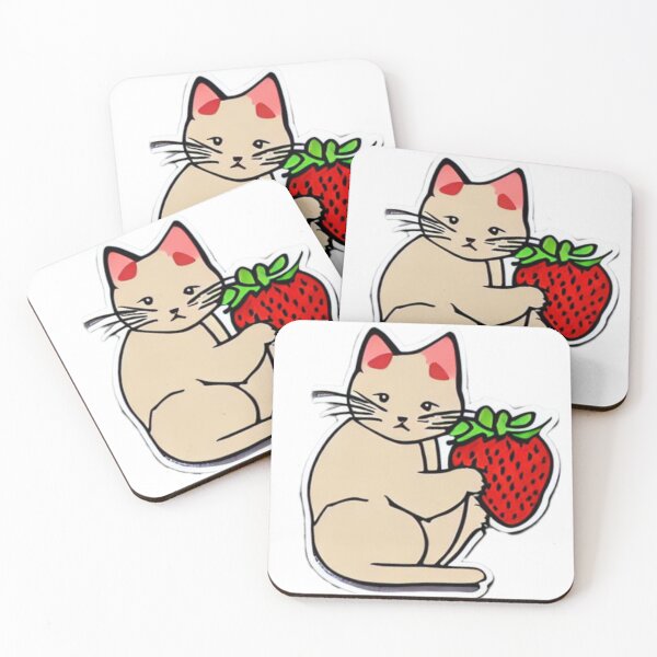 Item preview, Cat Eating Strawberry 02 designed and sold by CheeseBlueprint.