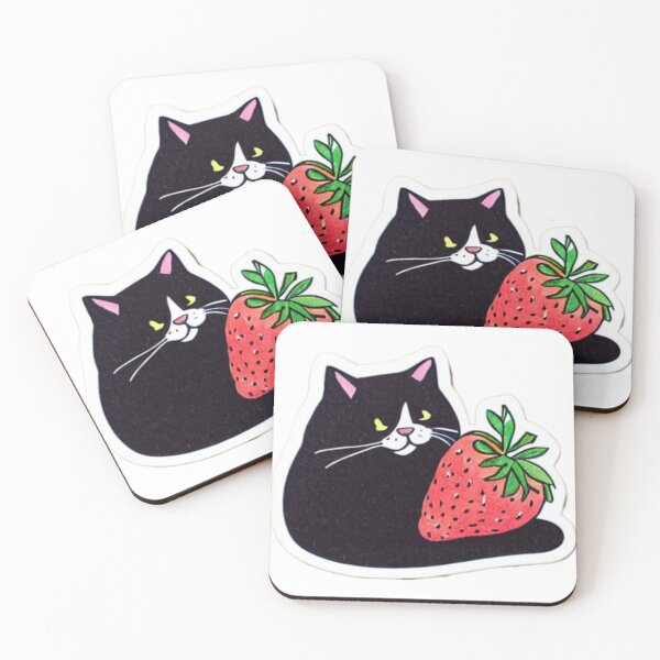 Item preview, Cat Eating Strawberry 04 designed and sold by CheeseBlueprint.