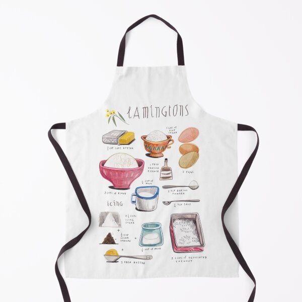 Item preview, Lamington, Dessert, Australian, Kitchen Print, Art designed and sold by peachcakecanvas.