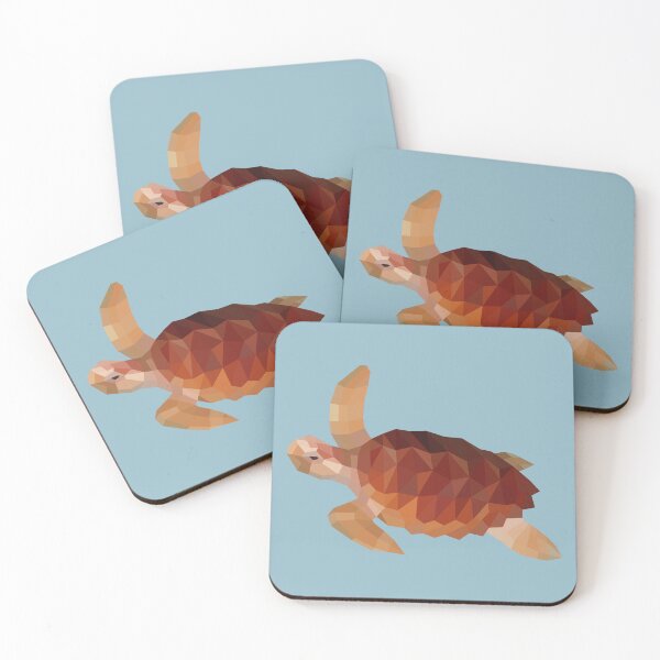 Item preview, Polygonal Sea Turtle in Brown designed and sold by shaldesign.