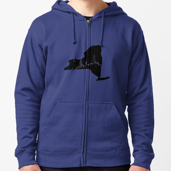 New York City Skyline Zipped Hoodie