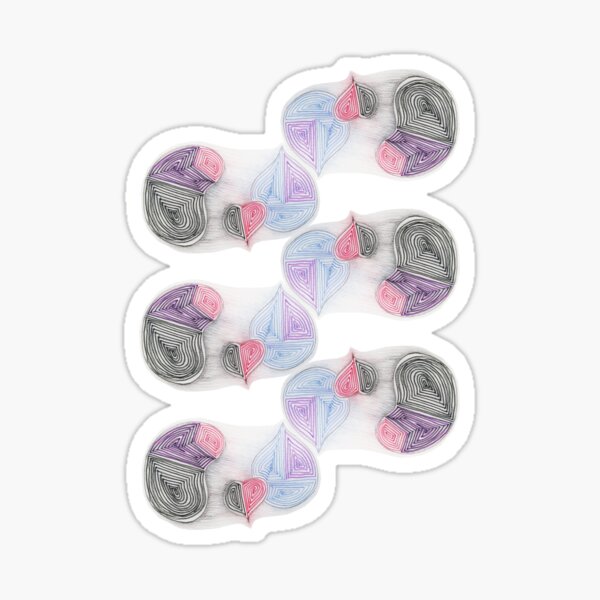 Clown 1 collage lavender Sticker
