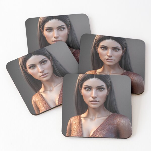 Item preview, Beautiful Brunette Brown Eyes Deteailed Dress - Woman Collection designed and sold by SpektroDesign.