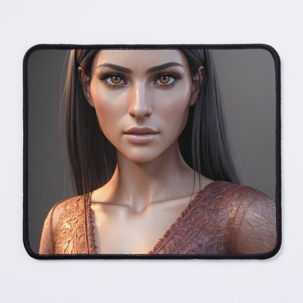 Item preview, Beautiful Brunette Brown Eyes Deteailed Dress - Woman Collection designed and sold by SpektroDesign.