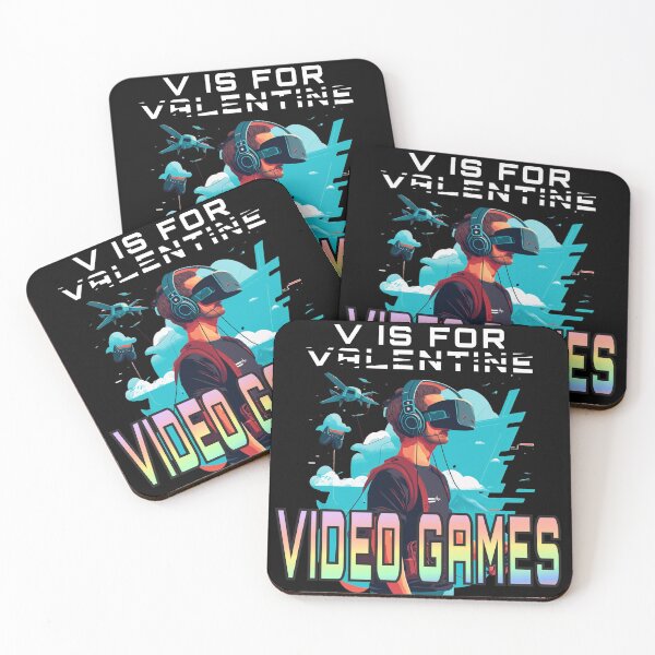 Item preview, V Is For Video Games Funny Valentines Day Gamer designed and sold by EXproRIMENT.