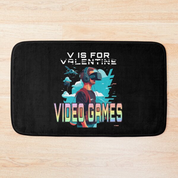 Item preview, V Is For Video Games Funny Valentines Day Gamer designed and sold by EXproRIMENT.