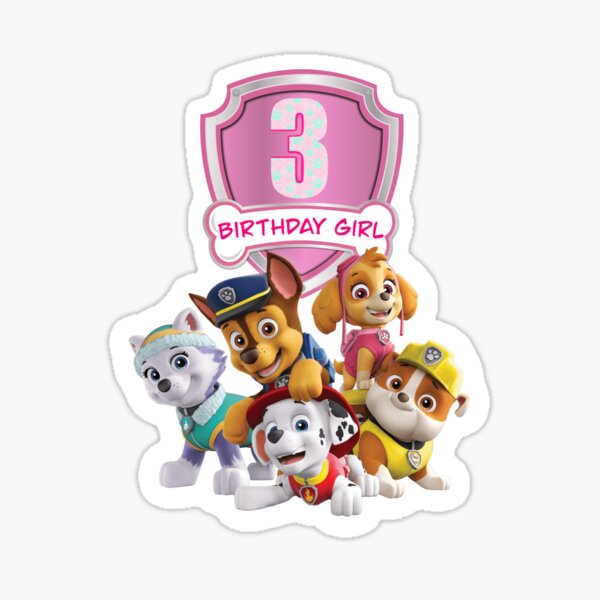 Números de Cumpleaños de la Patrulla Canina - Stickers de Paw Patrol 