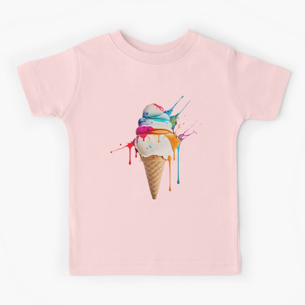 Abstract paint art ice cream