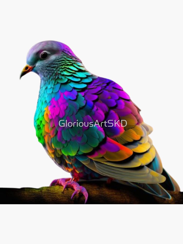 Colored Flying Pigeon Print Chiffon Long Sleeve Shirt Colored Flying Pigeon Print Chiffon Long Sleeve Shirt