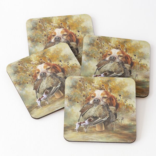 Item preview, Woodcock hunting with Brittany Spaniel designed and sold by TammyHunterArt.