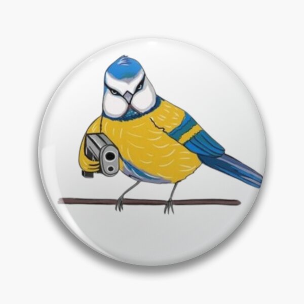 Item preview, Picture Titmouse with a gun Ukrainian theme designed and sold by Aloelora.