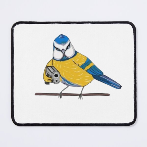 Item preview, Picture Titmouse with a gun Ukrainian theme designed and sold by Aloelora.