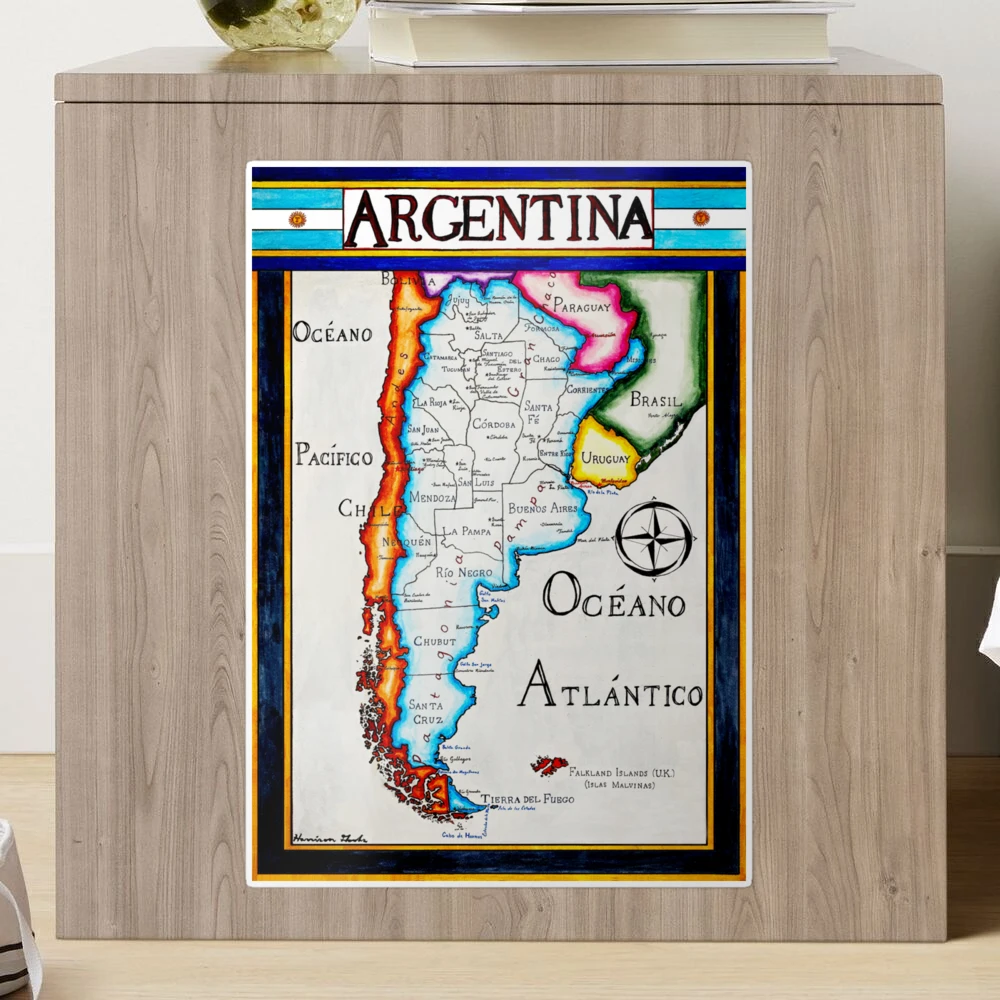 Argentina Map Southern Cone Patagonia -  Hong Kong