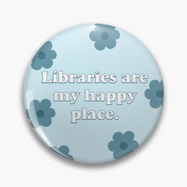 Item preview, Libraries are my happy place blue designed and sold by TeakettleBooks.