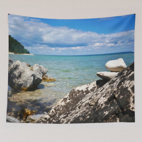 Item preview, Rocks Stacked at Lake Michigan designed and sold by Nalinne Jones.