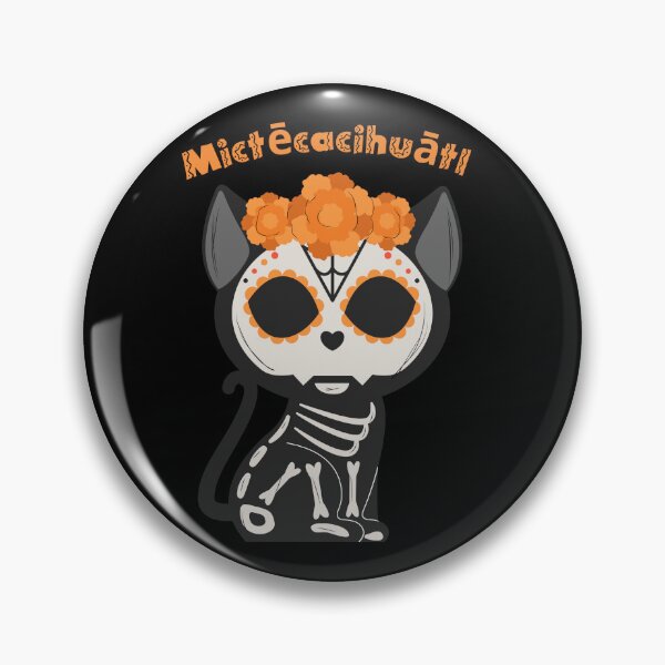 Item preview, Mictecacihuatl - Mexican Skull Cat designed and sold by ElLocoMus.