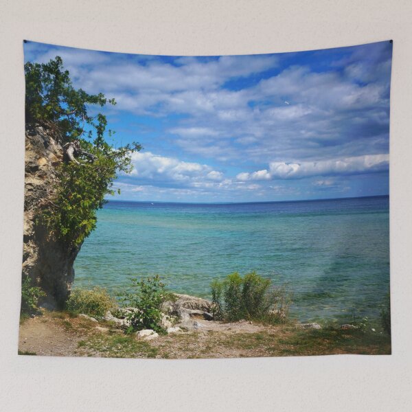 Item preview, Rock Formation at Lake Michigan designed and sold by Nalinne Jones.
