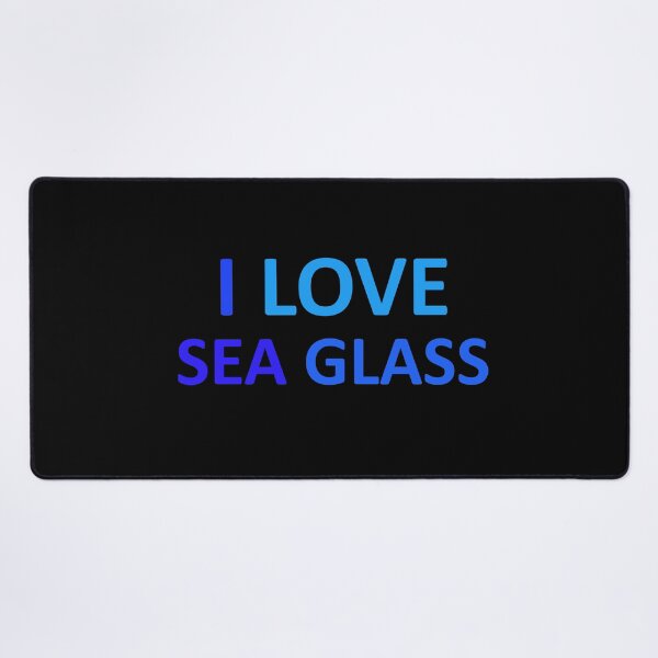 Item preview, Sea Glass Love Words I Love Sea Glass - Beach Blues Sea Glass Colors 5 of 6 designed and sold by Beachy.