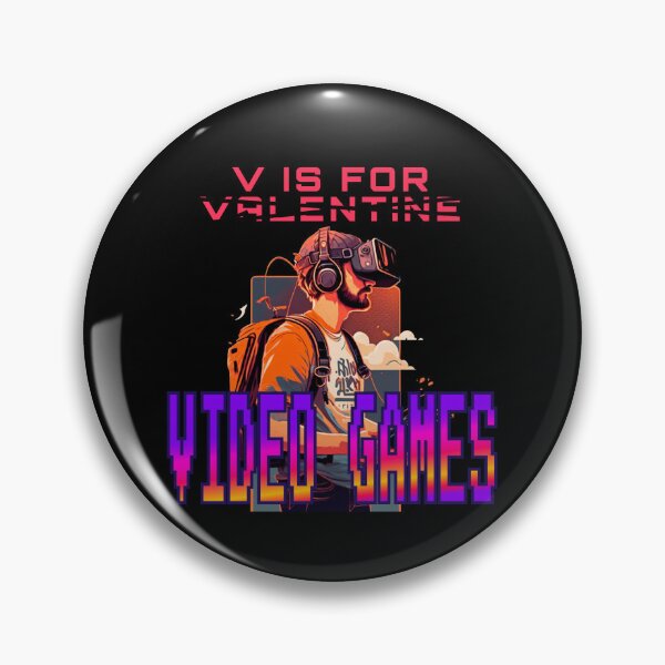 Item preview, v is for video games funny valentines day gamer designed and sold by EXproRIMENT.