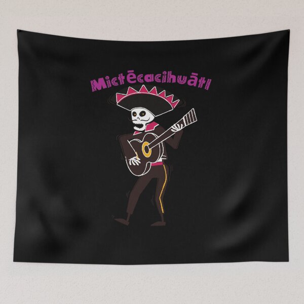 Item preview, Mictecacihuatl - Mexican Skeleton playing Guitar designed and sold by ElLocoMus.