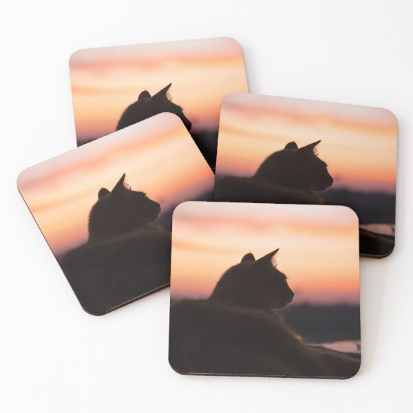 Item preview, Cat watching sunset scene  designed and sold by Tooshe.