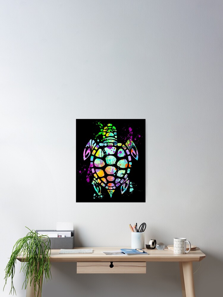 Sea Turtle T-Shirt, Watercolor Splash Love Turtles Tee Shirt Sea Turtle T-Shirt, Watercolor Splash Love Turtles Tee Shirt