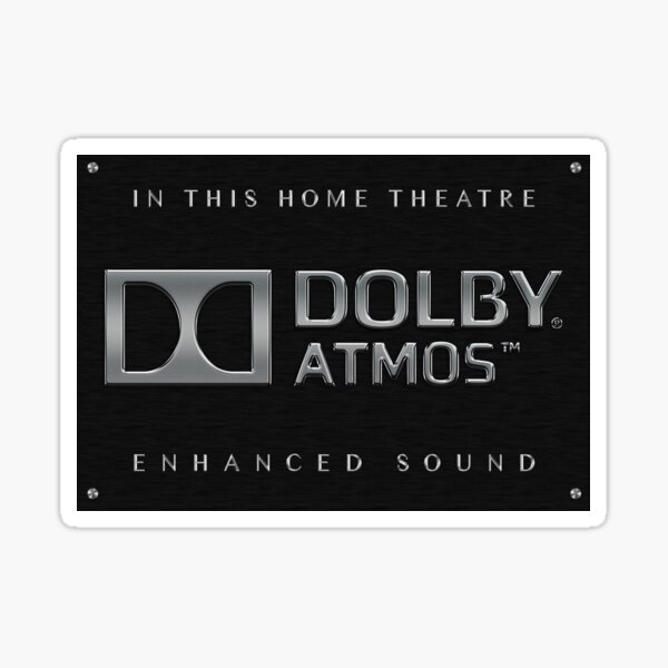 "dolby atmos enhanced sound" Sticker for Sale by jamemetal Redbubble