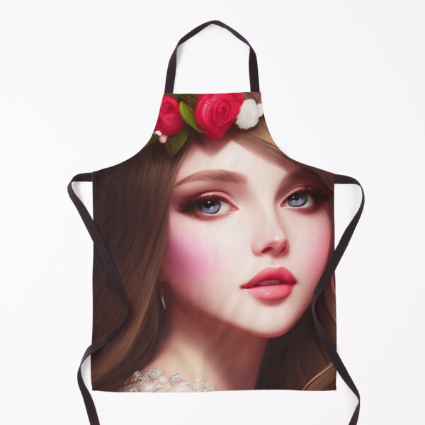 Item preview, Cute woman with flowers in her hair designed and sold by Girly-Universe.