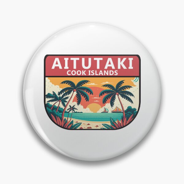 Item preview, Aitutaki Cook Islands Retro Emblem designed and sold by KrisSidDesigns.