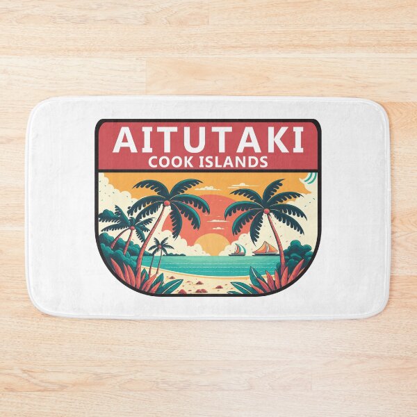 Item preview, Aitutaki Cook Islands Retro Emblem designed and sold by KrisSidDesigns.