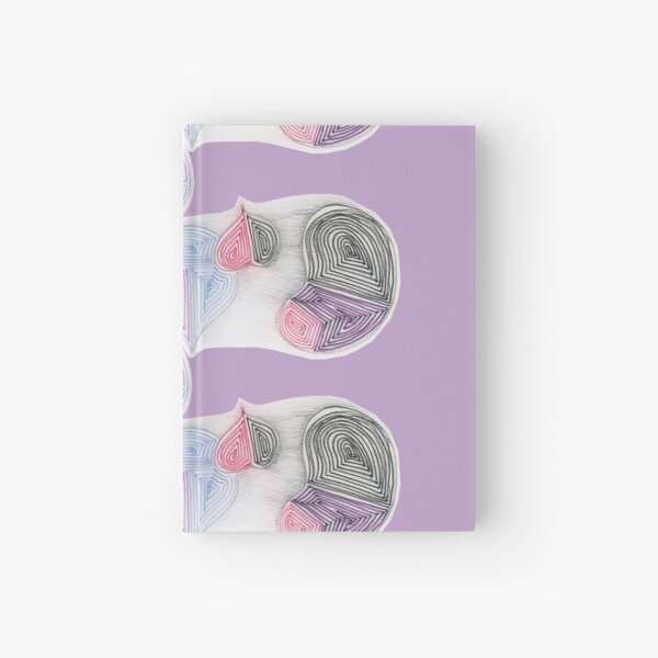Clown 1 collage lavender Hardcover Journal