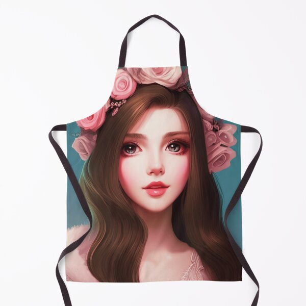 Item preview, Young woman with brown hair and roses designed and sold by Girly-Universe.