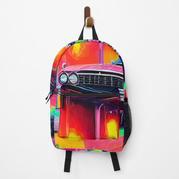Item preview, A Glowing Reflection in an Old Garage - A Classic Car's Neon Night designed and sold by WBP Mart.