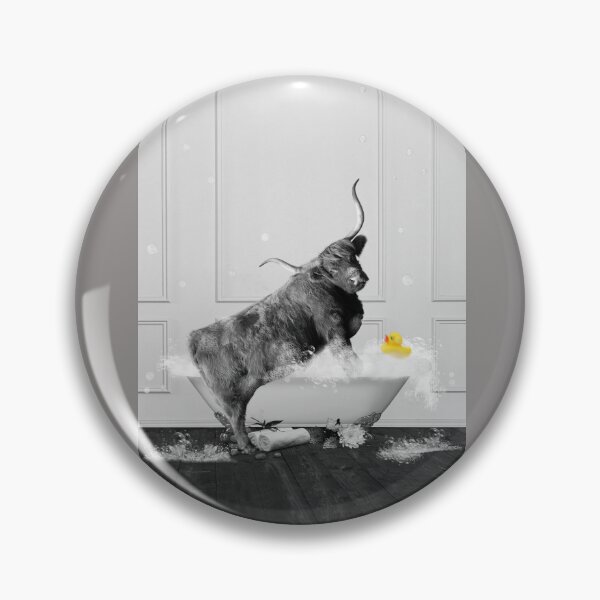 Item preview, Scottish Highland Cow on Bathtub Bubble Bath designed and sold by lailashack.