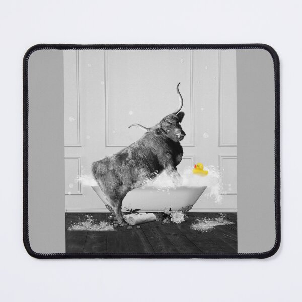 Item preview, Scottish Highland Cow on Bathtub Bubble Bath designed and sold by lailashack.