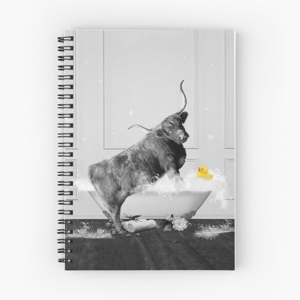 Item preview, Scottish Highland Cow on Bathtub Bubble Bath designed and sold by lailashack.