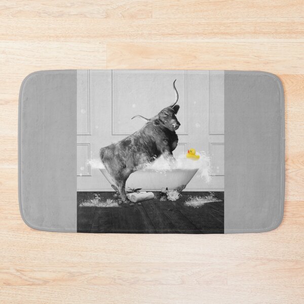 Item preview, Scottish Highland Cow on Bathtub Bubble Bath designed and sold by lailashack.