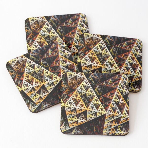 Item preview, Metallic Sierpinski Triangle Fractal Art Print designed and sold by ChaosEmporium.