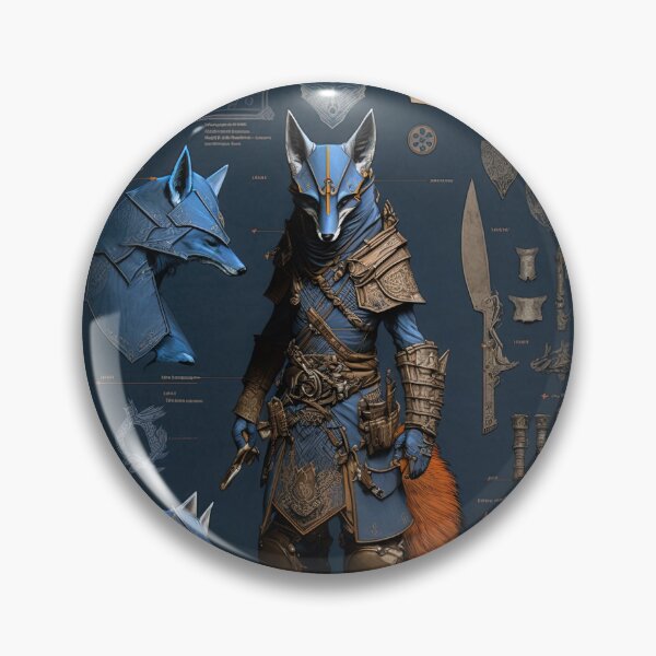 Item preview, Ancient Wolf warrior and weapons knolling blueprint designed and sold by Visual-wallart.
