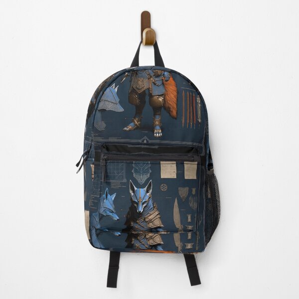 Item preview, Ancient Wolf warrior and weapons knolling blueprint designed and sold by Visual-wallart.